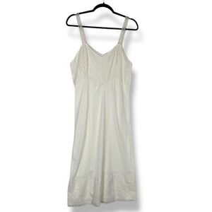 Vintage Lace Slip Dress Womens Size‎ Medium Large Fairy Bridal Babydoll Boudoir